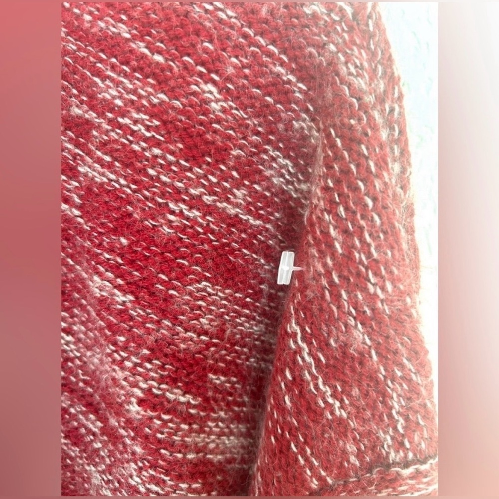 Urban Outfitters Red Marled Open Cardigan XS Cozy Knit Sweater - Picture 4 of 10